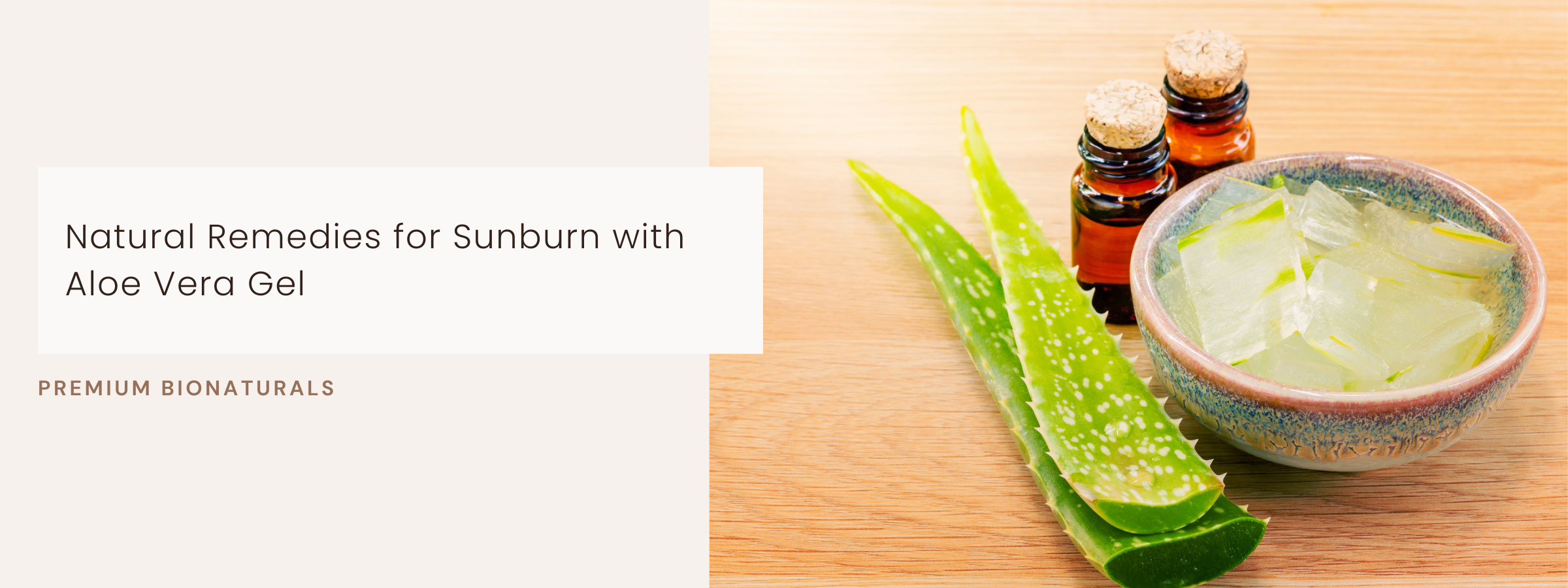 Natural Remedies for Sunburn with Aloe Vera Gel  Premium Bionaturals