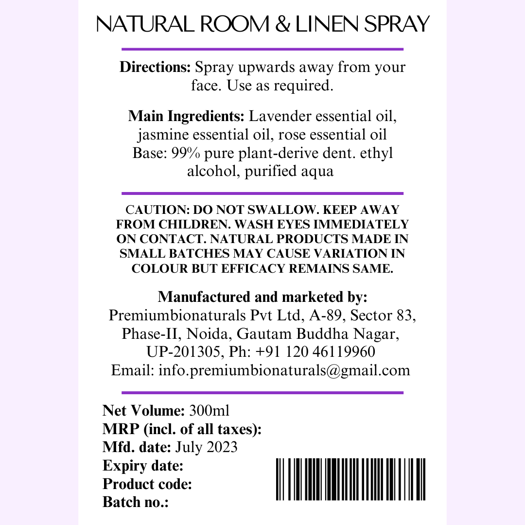 Embrace organic freshness with our spray, formulated with nature&