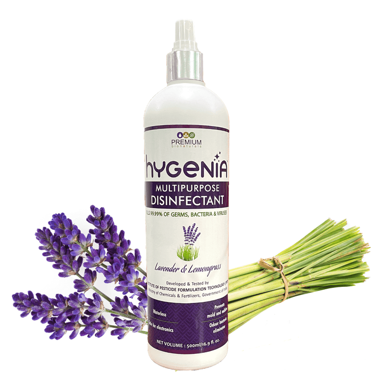 Experience a germ-free sanctuary with Premium Bionaturals multipurpose disinfectant spray with zesty fragrances.