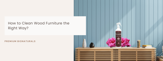 Applying natural cleaner to preserve the shine and quality of wooden furniture.