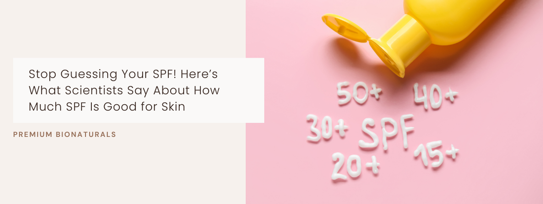 Chart showing how much SPF is good for skin across UV levels