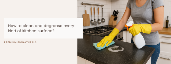Learn how to keep your kitchen spotless and grime-free naturally.