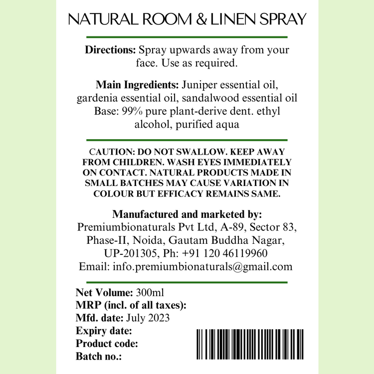 Experience the purity of nature with our room spray, made with all-natural ingredients.