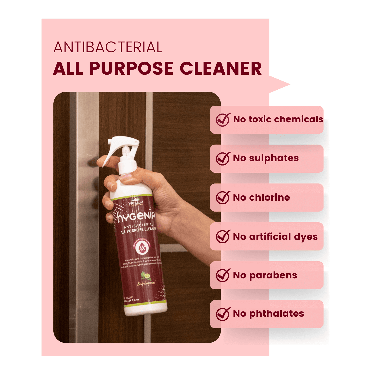 Premium Bionaturals guarantees no toxic chemicals – just pure, safe cleaning excellence for your home.