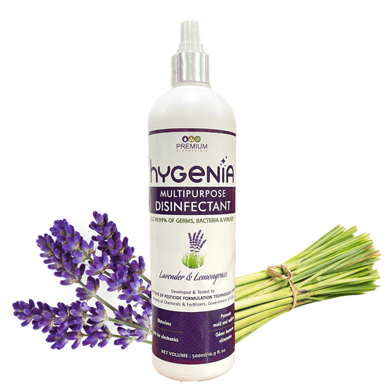 Experience a germ-free sanctuary with Premium Bionaturals multipurpose disinfectant spray with zesty fragrances.