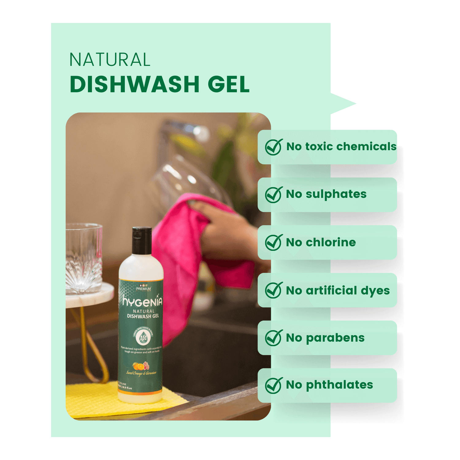 Experience the power of nature with our dishwash gel&