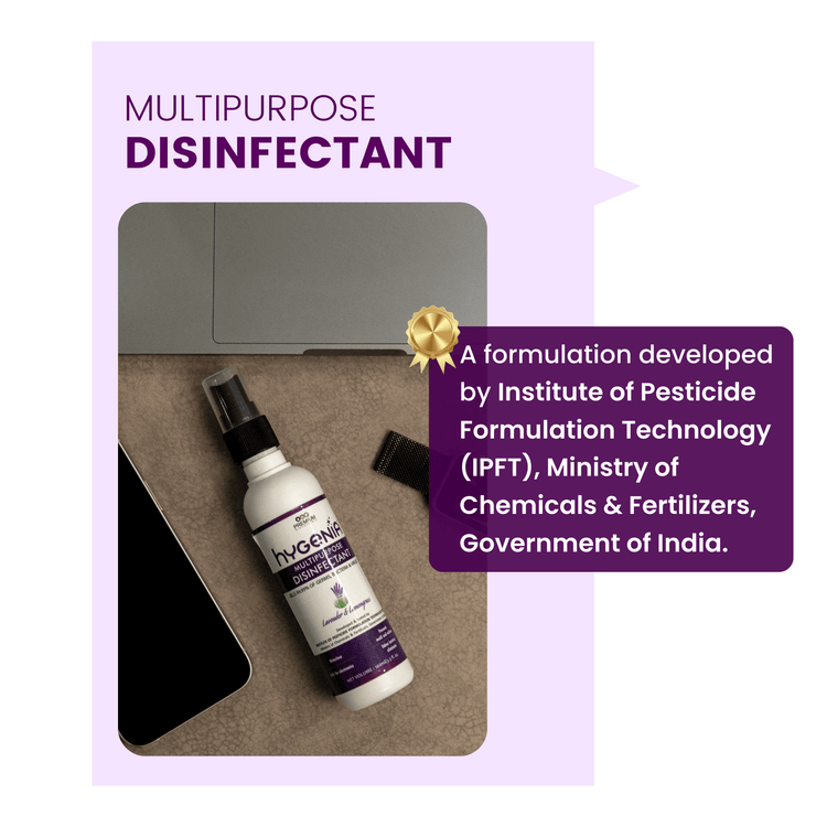 Hygenia disinfectant spray comes in a non-aerosol bottle which means more disinfectant, less gas and minimal wastage.