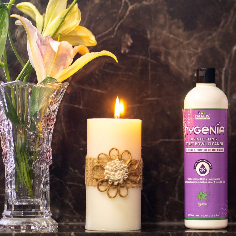 Introducing Hygenia Organic Disinfectant that ensures a safe and eco-friendly toilet hygiene.